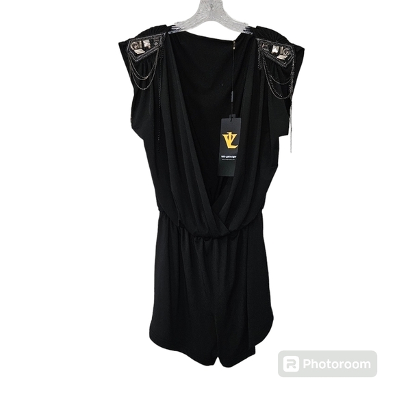 NWT Von Lancelot RARE Punk black romper size 6 - Picture 1 of 11
